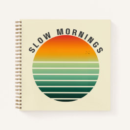 Cuaderno Retro Sunset Journal – Slow Mornings Cozy Writing 