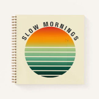Cuaderno Retro Sunset Journal – Slow Mornings Cozy Writing 