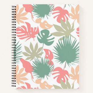 Cuaderno Retro, tropical, hojas