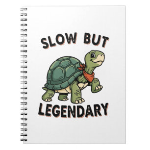 Cuaderno Retro Turtle Legendary Quote Lined Notebook