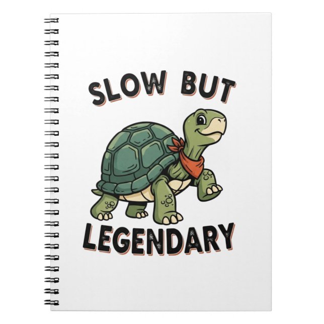 Cuaderno Retro Turtle Legendary Quote Lined Notebook (Frente)