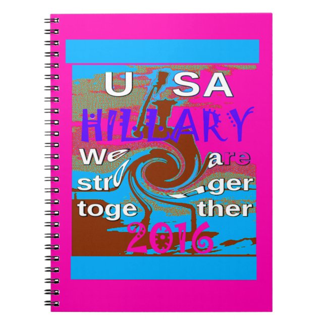 Cuaderno Retro USA Stronger Together Resumen Imprimir arte (Frente)