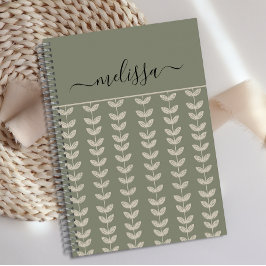 Cuaderno Retro Vibe Green Personalizado Sale Journal