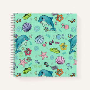 Cuaderno Retro Y2K Dolphin & Beach Day