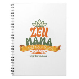 Cuaderno Retro Zen Mama Yoga Lotus Personalized Art Noteboo