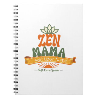 Cuaderno Retro Zen Mama Yoga Lotus Personalized Art Noteboo