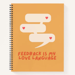 Cuaderno retroalimentación es mi lenguaje de amor - bloc de
