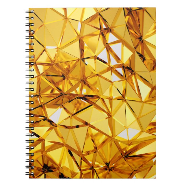 Cuaderno Retroceso metalizado geométrico tridimensional dor (Frente)