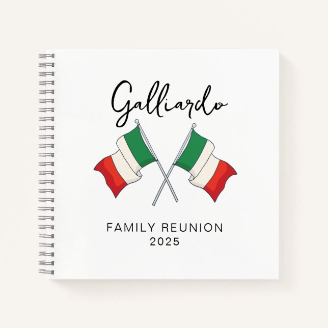 Cuaderno Reunión de la familia Bandera Italiana (Anverso)