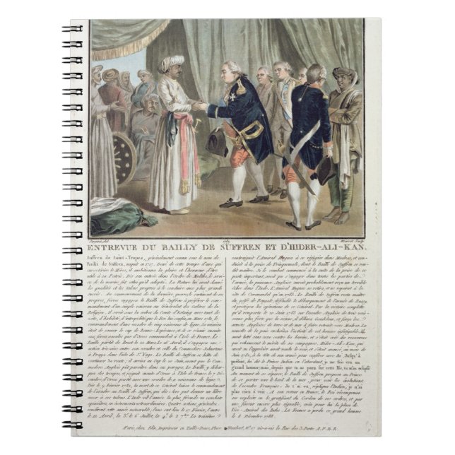 Cuaderno Reunión del santo Tropez de Pedro Andre de Suffren (Frente)