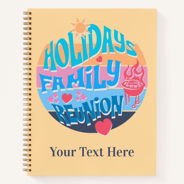 Cuaderno Reunión Familiar de Vacaciones Barbacoa de Verano  (Anverso)