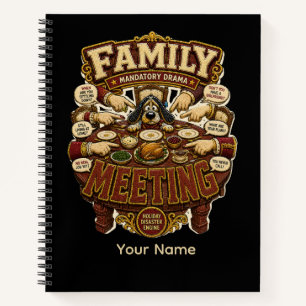 Cuaderno Reunión Familiar Personalizada Camiseta Divertida