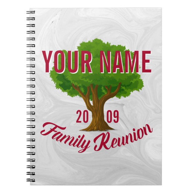 Cuaderno Reunión familiar personalizada de árbol vivo (Frente)
