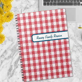 Cuaderno Reunión texturizada de la familia Gingham Plaid en