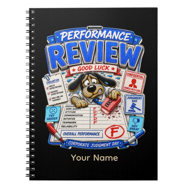 Cuaderno Revisión de Desempeño Buena Suerte Personalizada D (Frente)