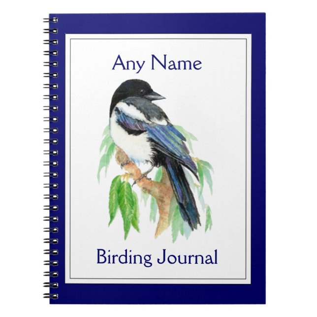 Cuaderno Revista acuarela de personalizado Birding Journal (Frente)