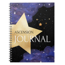 Cuaderno Revista de ascensión - Estrella cósmica morada y d