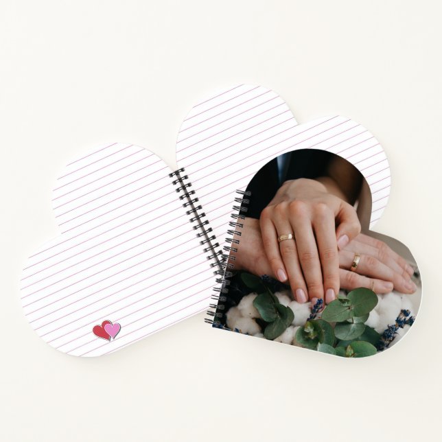 Cuaderno Revista de Boda fotográfico con forma de corazón - (Interior)