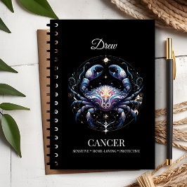 Cuaderno Revista de color de agua de moda Cancer Zodiac