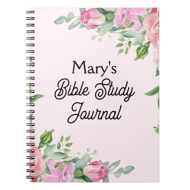 Cuaderno Revista de estudio de la Biblia rosa para rosas (Frente)