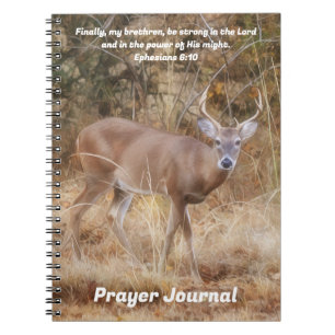 Cuaderno Revista de la Biblia de los Deer Buck Verse Prayer