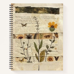 Cuaderno Revista de Naturaleza Vintage - Medios mixtos con