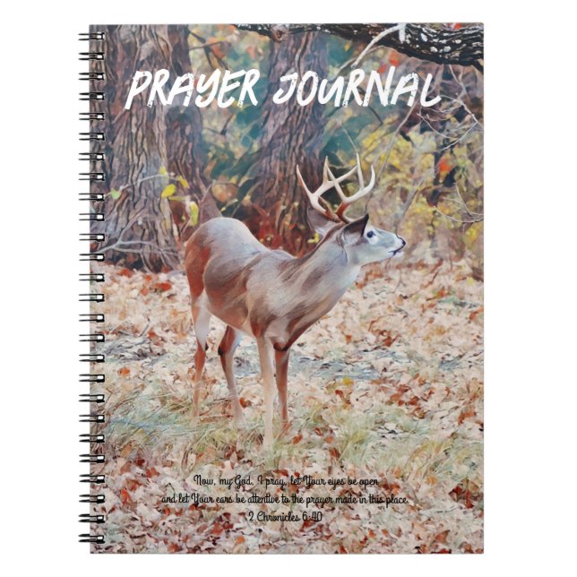 Cuaderno Revista de oración de arte Deer Buck (Frente)