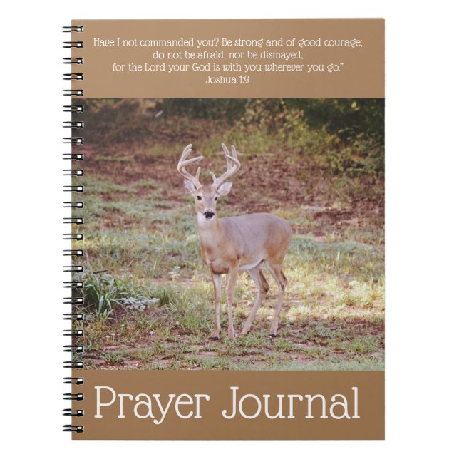 Cuaderno Revista de oración de ciervos Buck (Frente)