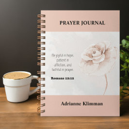 Cuaderno Revista Floral Biblia Verse Prayer