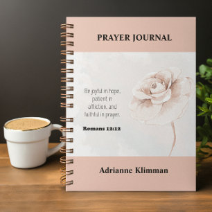 Cuaderno Revista Floral Biblia Verse Prayer