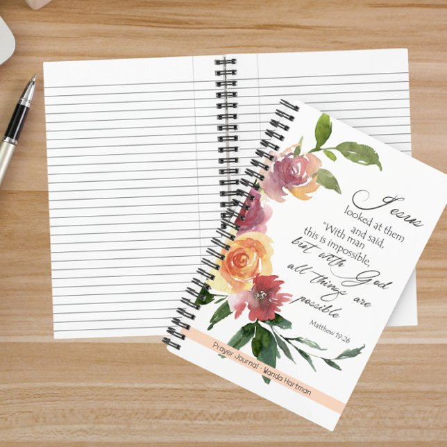 Cuaderno Revista Floral Biblia Verse Prayer (Subido por el creador)
