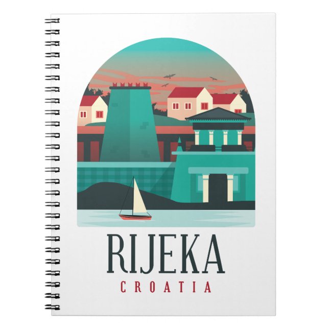 Cuaderno Revista fotográfica mínima de Rijeka Croatia Vinta (Frente)