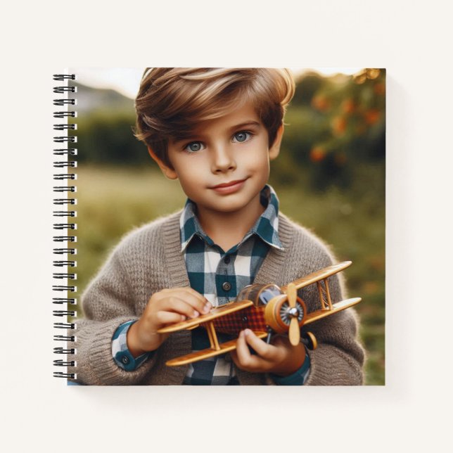 Cuaderno Revista fotográfica personalizada sobre Ocean Blue (Anverso)