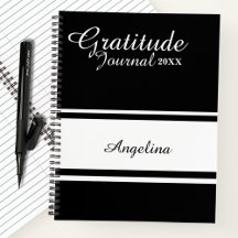 Revista Gratitude de caligrafía de escritura moder