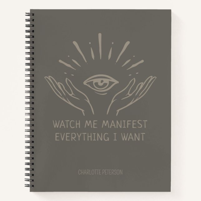 Cuaderno Revista mística manifiesta, ley de atracción (Anverso)