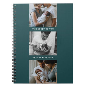 Cuaderno Revista moderna Triptych de 3 Collages de fotos -