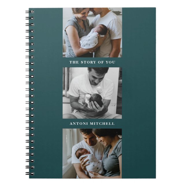 Cuaderno Revista moderna Triptych de 3 Collages de fotos -  (Frente)