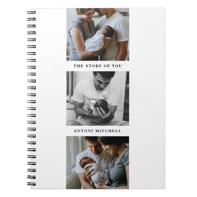 Cuaderno Revista moderna Triptych de 3 Collages de fotos -  (Frente)