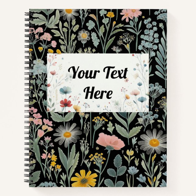 Cuaderno Revistas florales: Personalizable (Anverso)