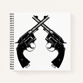 Cuaderno Revólveres antiguos cruzados // armas antiguas en 