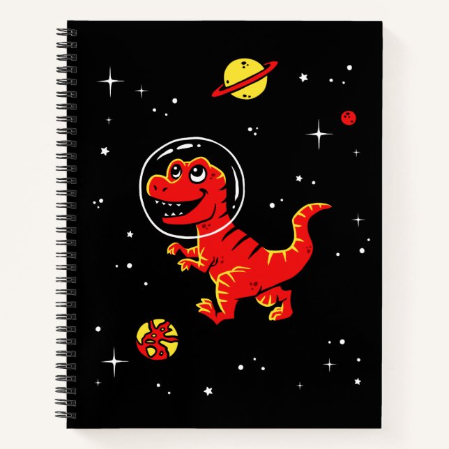 Cuaderno Rex Dinos Del Tirano Rojo En El Espacio (Anverso)