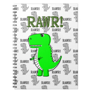 Cuaderno Rex T lindo y enojado con patrón blanco y negro