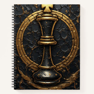 Cuaderno Rey del ajedrez de oro negro Diseño ♜