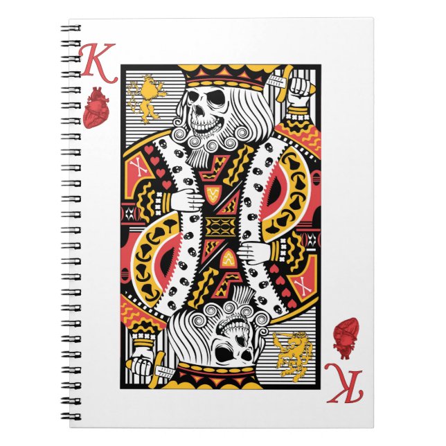 Cuaderno Rey esquelético naipe del horror (Frente)