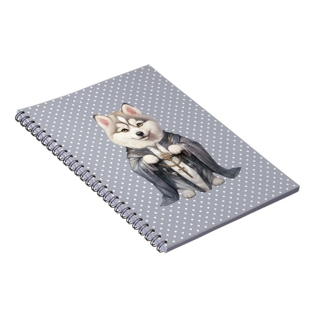 Cuaderno Rey sacerdote Perro Husky Siberiano (Lado Derecho)