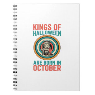 Cuaderno Reyes De Halloween Cumpleaños De Octubre Camiseta