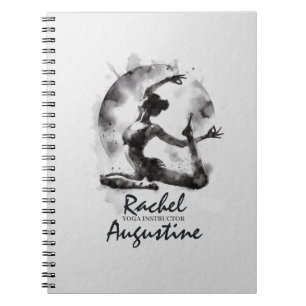 Cuaderno Reyes de yoga de color de agua Reiki de una punta 