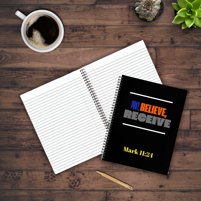 Cuaderno Reza. Creer. Recibir. Cita Inspiradora de fe (Subido por el creador)