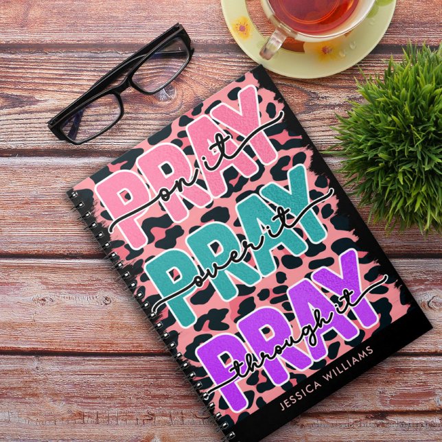 Cuaderno Rezo de impresión de leopardo rosado Portátil de f (Subido por el creador)