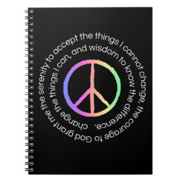 Cuaderno Rezo de serenidad Diario de notas Vida Sobria